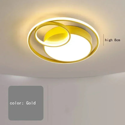 Nordic LED Master Bedroom Ceiling Light Modern Circular Dining Room Lighting Creative Iron Art Home Furnishing Decor Wall Lamps