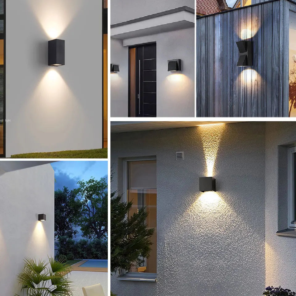 PIR Sensor LED Wall Light Outdoor Waterproof AC85-265V Outdoor LED Spotlight Wall Lamp Indoor For Porch Garden Bedroom Balcony