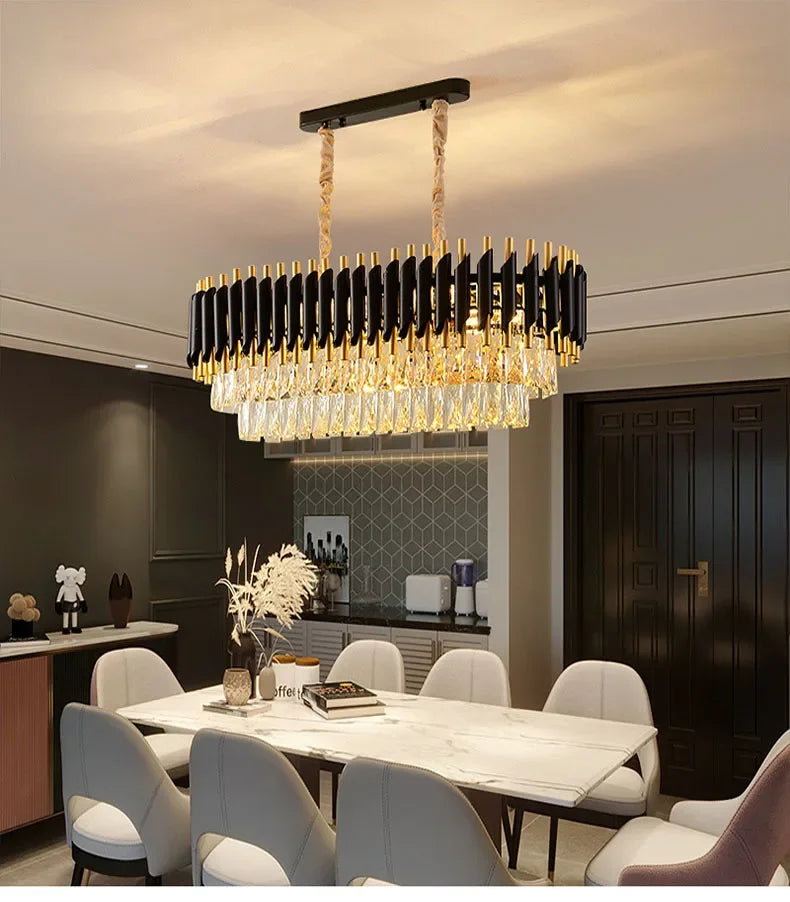 Luxury Modern Crystal Ceiling Chandelier For Living Room Lights Lustre Home Decor Indoor Lighting LED Dining Room Pendant Light