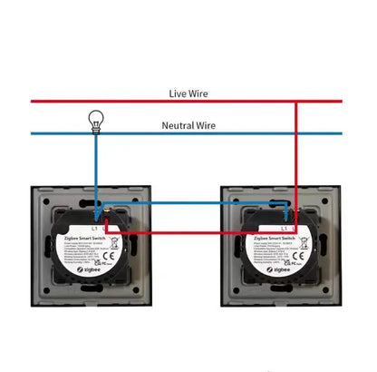 Bingoelec 1/2/3 Gang 2way ZigBee Wall Touch Switch with Socket EU Smart Black Light Switch Support Alexa Google Tuya Smart Home