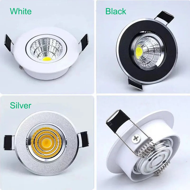 LED Mini Spot Light 3W 5W Dimmable LED Downlight Ceiling Light AC85-265V Recessed Bulb for Cabinet Counter Display Home Lighting