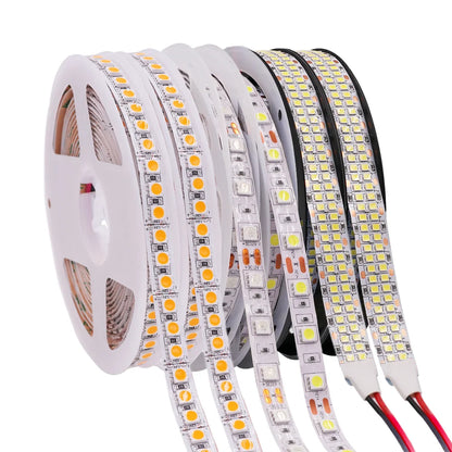 12V 24V LED Strip 5050 5054 LED Tape Diode 5M 60 120 240 480LEDs/m SMD2835 Waterproof Ribbon Home Room Decor Warm Natural White