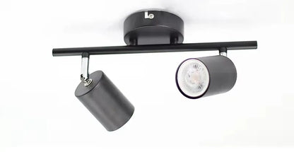 ETL Listed Bulbs Modern LED Ceiling Spotlight Track Light Kit Ceiling Light Rotatable 4 Way Adjustable  with 2/3/4 Head GU10