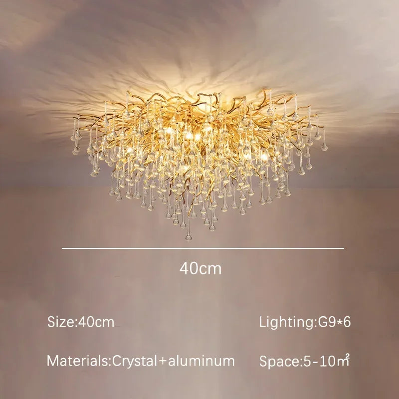 Ceiling Light Chandelier Modern Hotel Bedroom Dning Room Living Room Home Interior Glossy Led Gold Luxury Chandelier