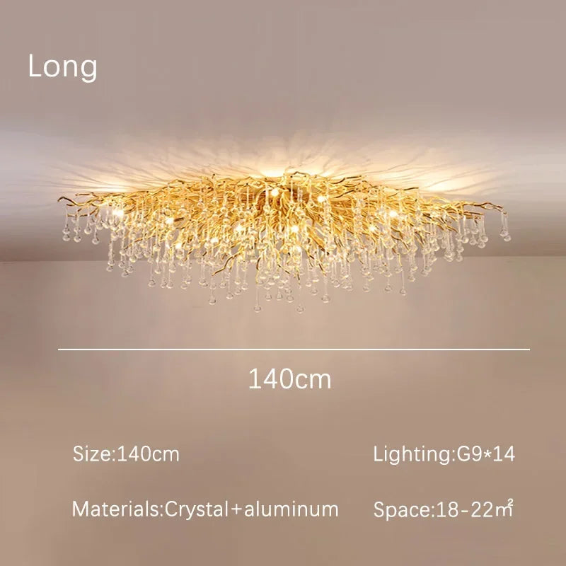 Ceiling Light Chandelier Modern Hotel Bedroom Dning Room Living Room Home Interior Glossy Led Gold Luxury Chandelier