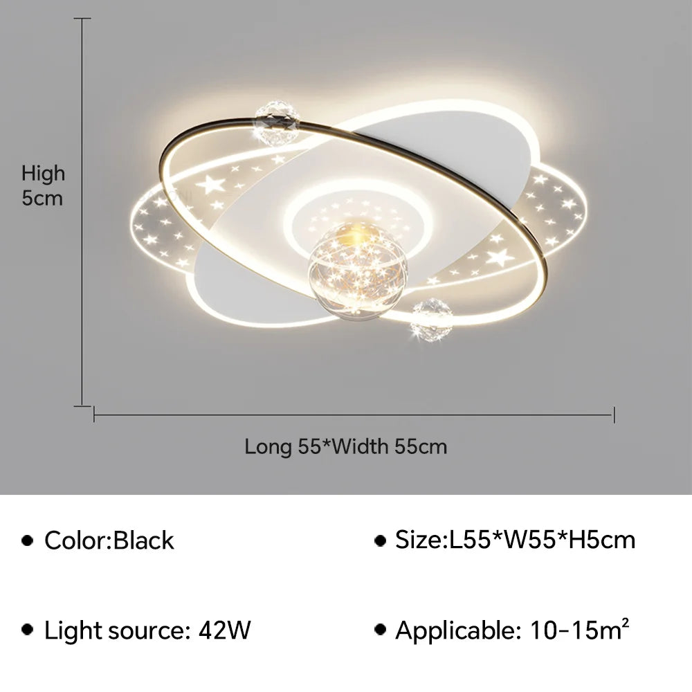 Nordic Gypsophila LED Ceiling Lamp for Bedroom Living Room Children's Room Luxury Chandelier Interior Home Decoration Luster