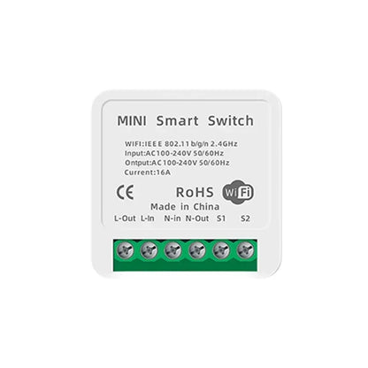 Wifi Mini Smart Switch 16A DIY Light Switches Wireless Smart Home with Tuya Smart Life EweLink Homekit Alexa Alice Google Home