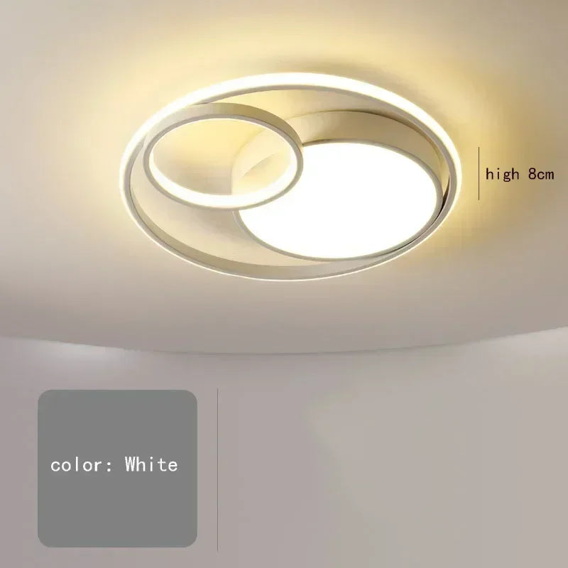 Nordic LED Master Bedroom Ceiling Light Modern Circular Dining Room Lighting Creative Iron Art Home Furnishing Decor Wall Lamps