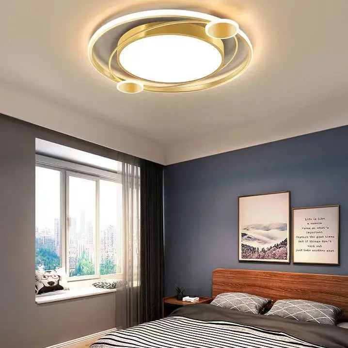 Bedroom Led Chandelier Light Gold Brack Design Remote Control Modern Ceiling Lamp Attic Living Room Dining Kitchen Interior