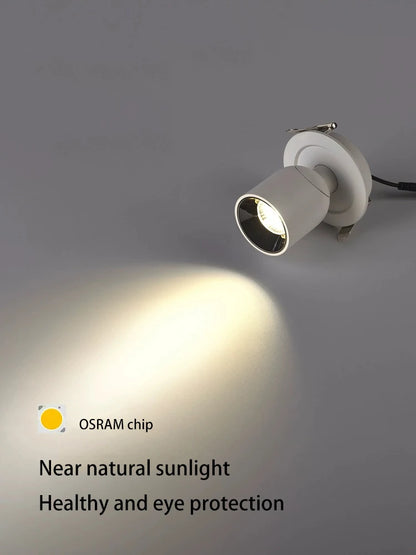 Led Mini Spot Light Adjustable Angle COB Spotlights Background Wall Washing Ceiling Lamp Small Foco For Home Painting Porch