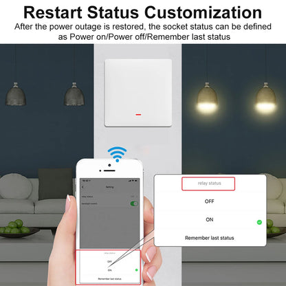 Tuya WiFi Smart Light Switch Push Button No/With Neutral Wire SmartLife Remote Timing Control Panel Works With Alexa Google Home