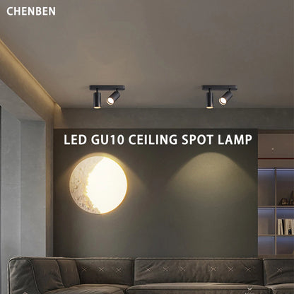 LED Shop Chandelier Ceiling Lamp Bedroom Corridor Track Spot Light for GU10 Bulb Replacement Lustre Home and Decor LED Pendant