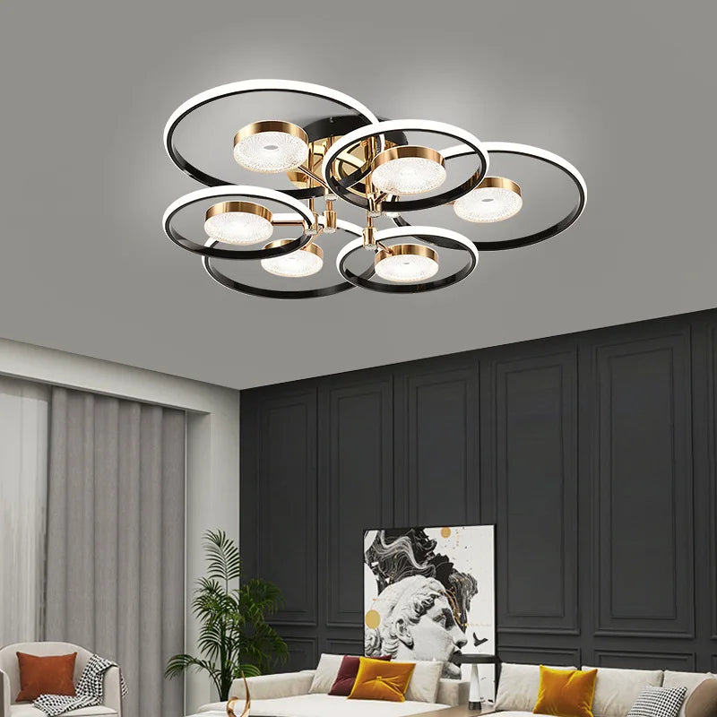 Modern led ceiling light, bedroom/living room chandelier, kitchen/dining room lighting brightness adjustable ceiling chandelier