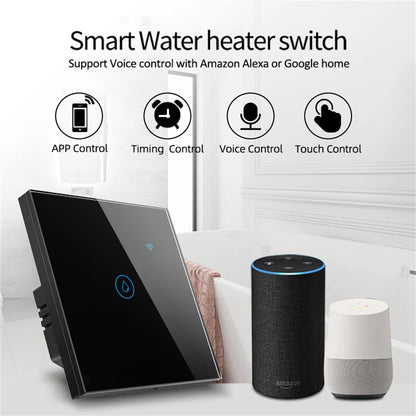 Tuya Smart Wifi Water Heater Boiler Touch Switch 220V Air Conditioner Light Timing EU for Alexa Google Home 20A/40A Switches