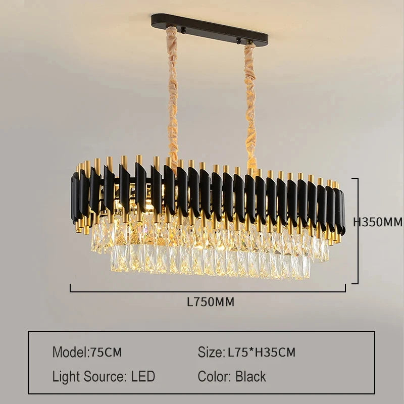 Luxury Modern Crystal Ceiling Chandelier For Living Room Lights Lustre Home Decor Indoor Lighting LED Dining Room Pendant Light