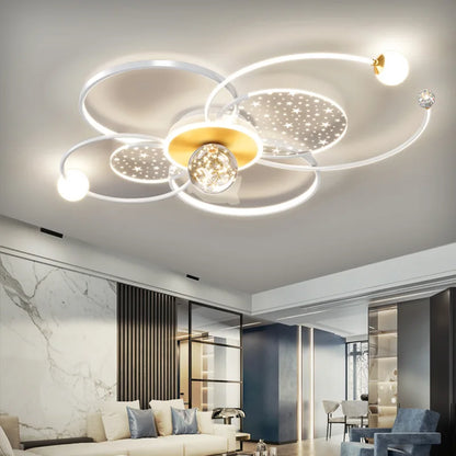 Nordic Gypsophila LED Ceiling Lamp for Bedroom Living Room Children's Room Luxury Chandelier Interior Home Decoration Luster