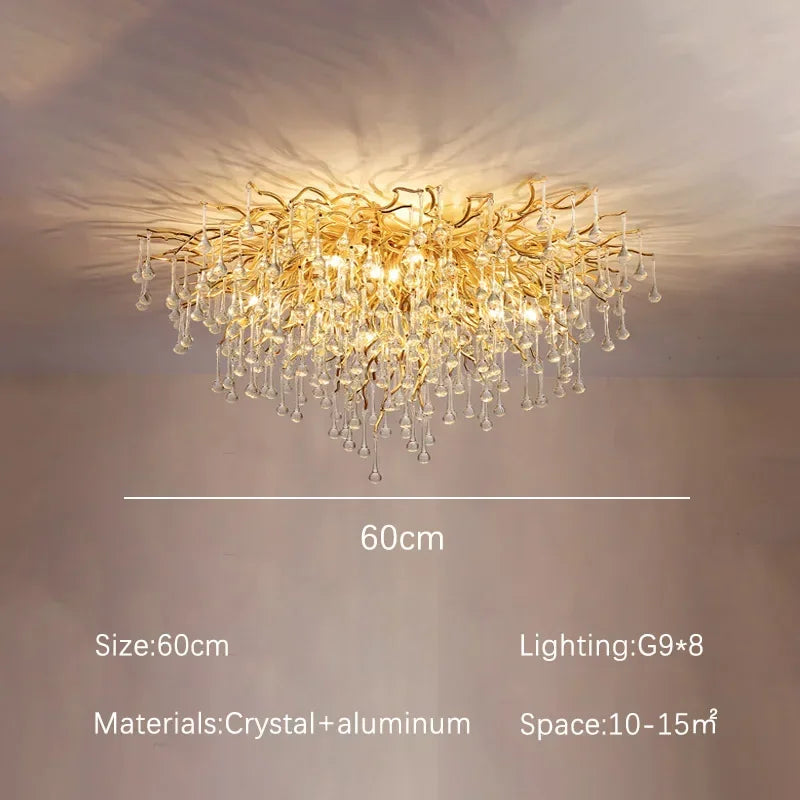 Ceiling Light Chandelier Modern Hotel Bedroom Dning Room Living Room Home Interior Glossy Led Gold Luxury Chandelier