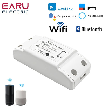 WiFi Zigbee 10A Smart Switch Breaker Module Wireless Remote Switch Alexa Google Home by Tuya eWeLink APP Remote Voice Control