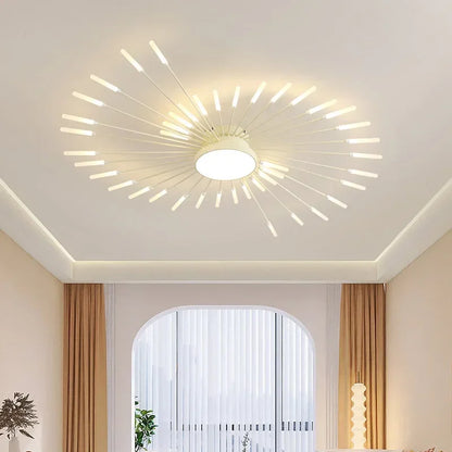 Modern Spiral Firework Led Chandelier Lighting Living Dining Room Ceiling Lights Luminaria Home Decor Bedroom Loft Dimmable Lamp