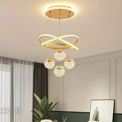 Ultra-Modern LED Ceiling Lights & Chandeliers - Dimmable, Color-Changing, Energy-Saving, Brushed & Polished Finish - Perfect for