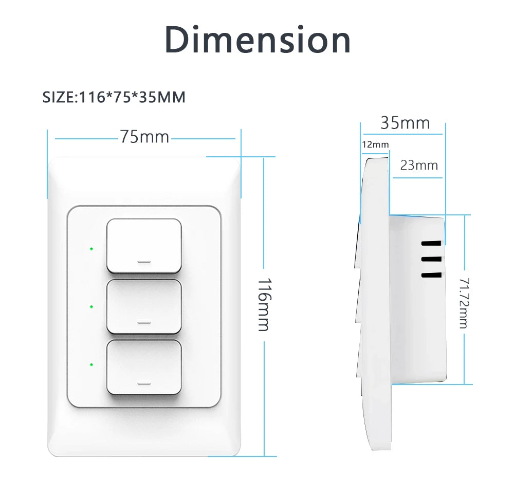 Tuya Zigbee3.0 Smart Wall Switch US AU Wall Push Button Physical Switches Smart Wireless Voice Remote Control Google Home Alexa