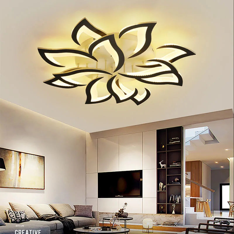 Modern LED living room ceiling light bedroom ceiling lamp dining room chandelier  dimming light hotel interior lighting fixtures