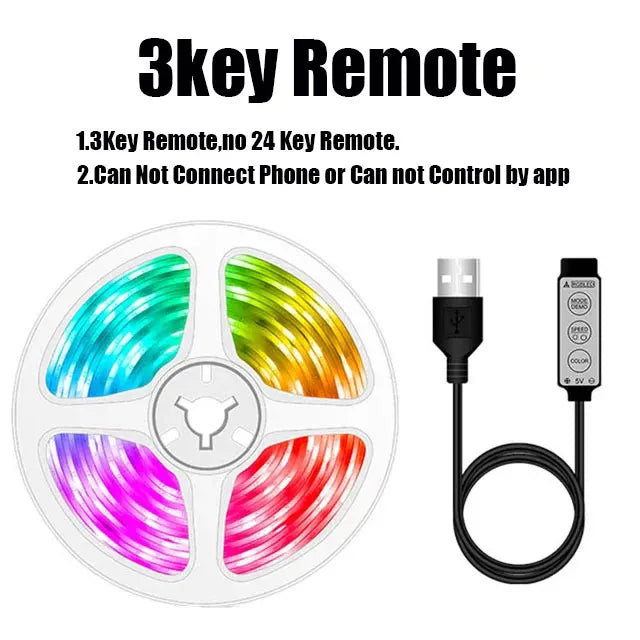 Rgb Led Lights 1-30M Ice String 5V 5050 Usb Adhesive Led Strip Bluetooth Children'S Gaming Room Decor Lamp Tape Tv Led Backlight