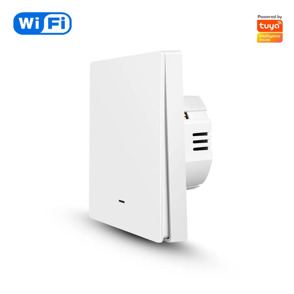 Tuya WiFi Smart Light Switch Push Button No/With Neutral Wire SmartLife Remote Timing Control Panel Works With Alexa Google Home