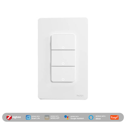 MOES Tuya Zigbee Smart Switch US Version 1-4 Gang Outgoing Ground Neutral Wire App Remote Control Work With Alexa Google Home