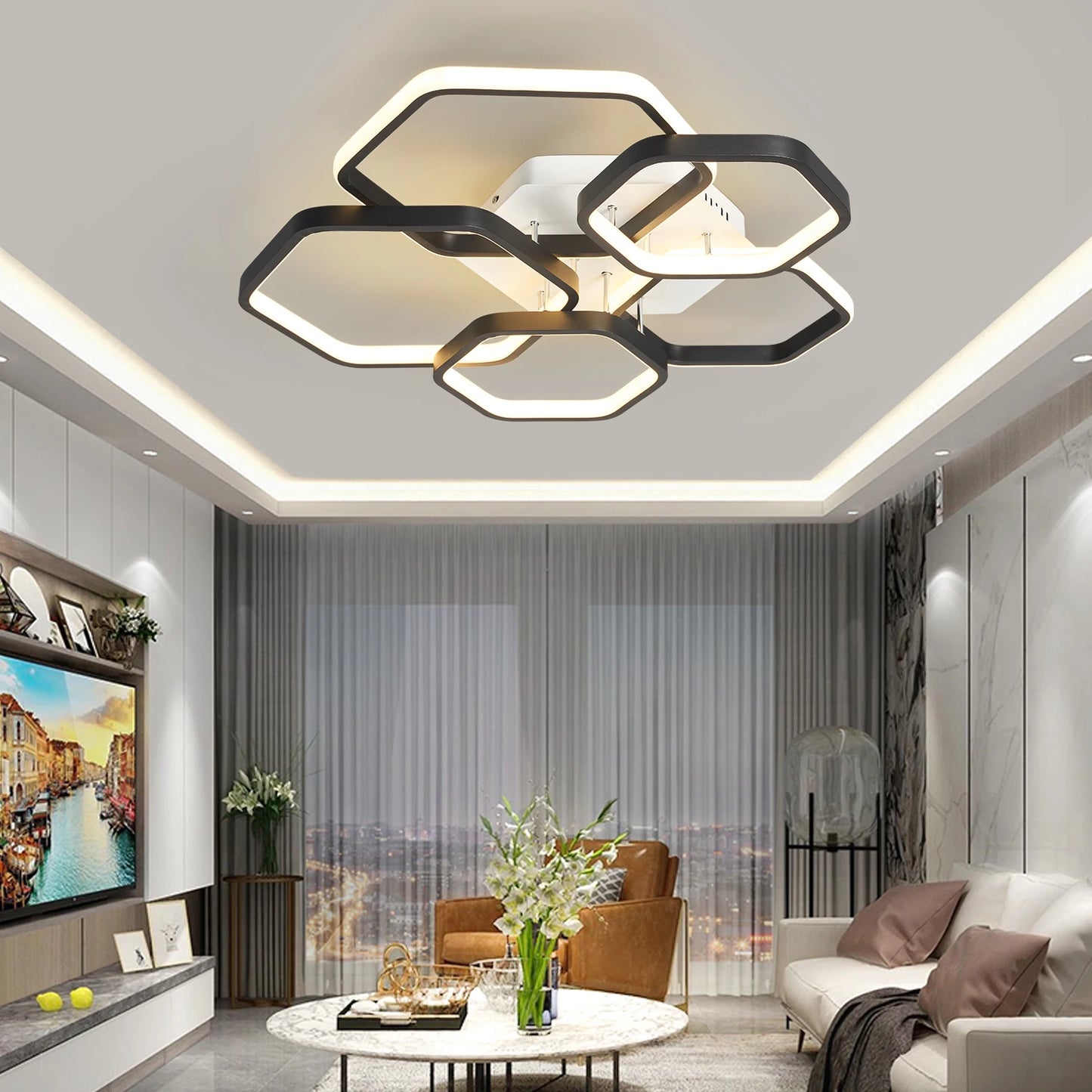 Creative Modern Led Ceiling Lights For Living Room Bedroom Kids Room Children Room Home Ceiling Lamp Work With Smart Home Alexa