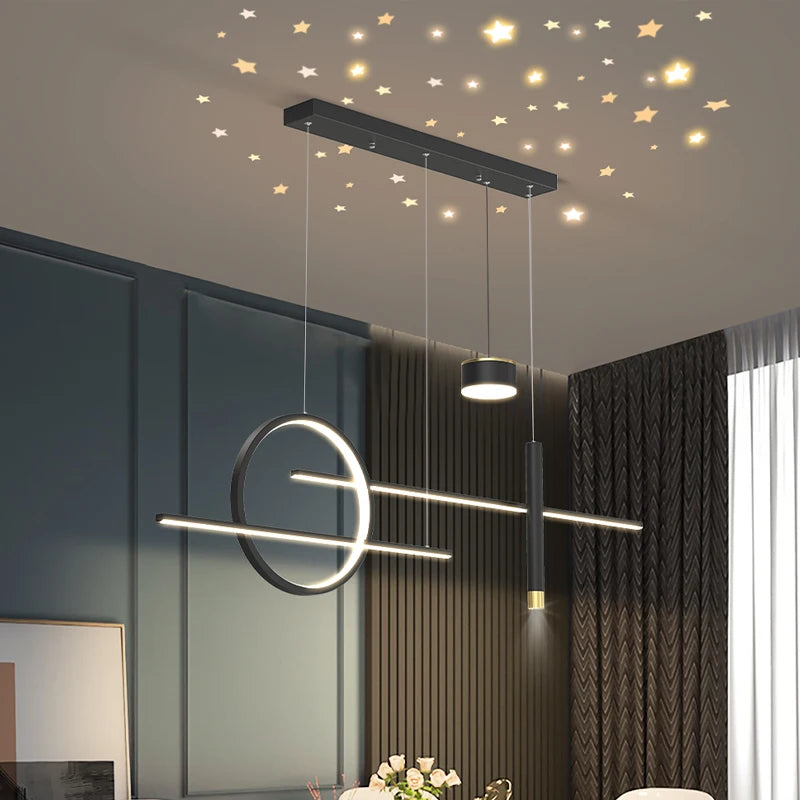 Black Color Nordic Style Led pendant lights hanging lamps living room dining room lighting Luminaria Abajur