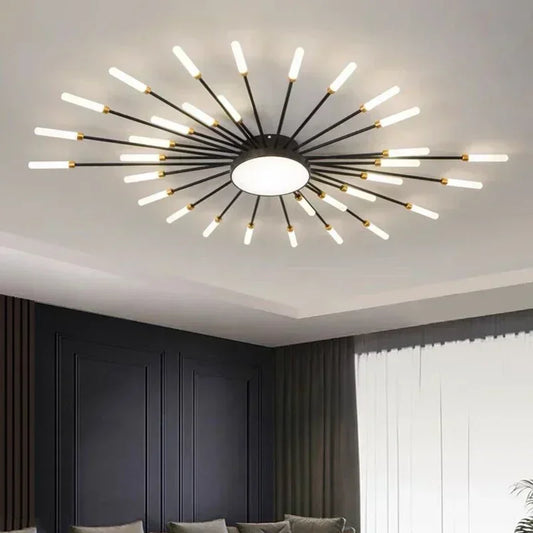 Modern Spiral Firework Led Chandelier Lighting Living Dining Room Ceiling Lights Luminaria Home Decor Bedroom Loft Dimmable Lamp