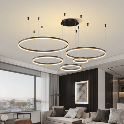 Modern Led Ceiling Chandelier Circular Ring Chandelier Living Bedroom Dining Room Lighting Home Indoor Lighting Decor Chandelier