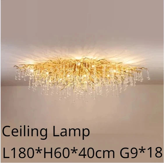 Ceiling Light Chandelier Modern Hotel Bedroom Dning Room Living Room Home Interior Glossy Led Gold Luxury Chandelier