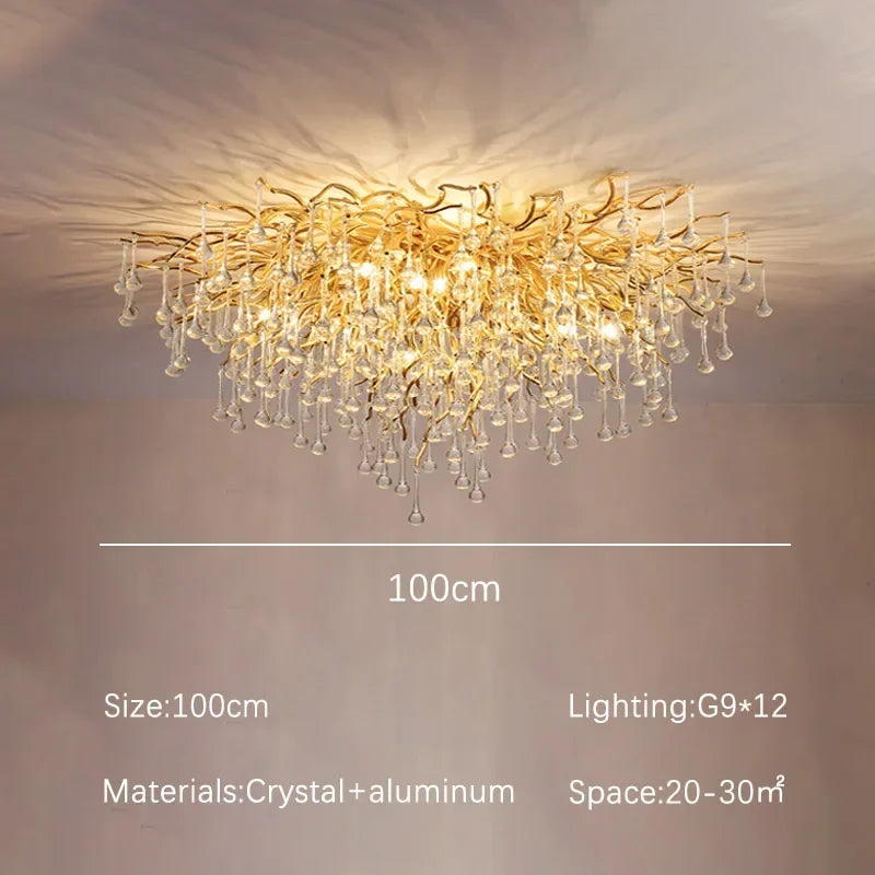 Ceiling Light Chandelier Modern Hotel Bedroom Dning Room Living Room Home Interior Glossy Led Gold Luxury Chandelier