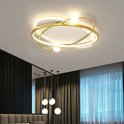 Modern Style Led lights For Bedroom Living Room Study Ceiling Lamp Ring Simple Remote Control Light hanging lamps for ceiling