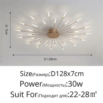 Firework Ceiling Lamp Chandelier New Aisle Led Light For Study Room Bedroom Villa Foyer Kitchen Indoor Fixture Celling Lustre