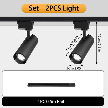 Dimmable Spot Led Track Light Hanging Ceiling Light 220V Led Spotlights for Living Room Adjustable Brightness Track Rail Lights