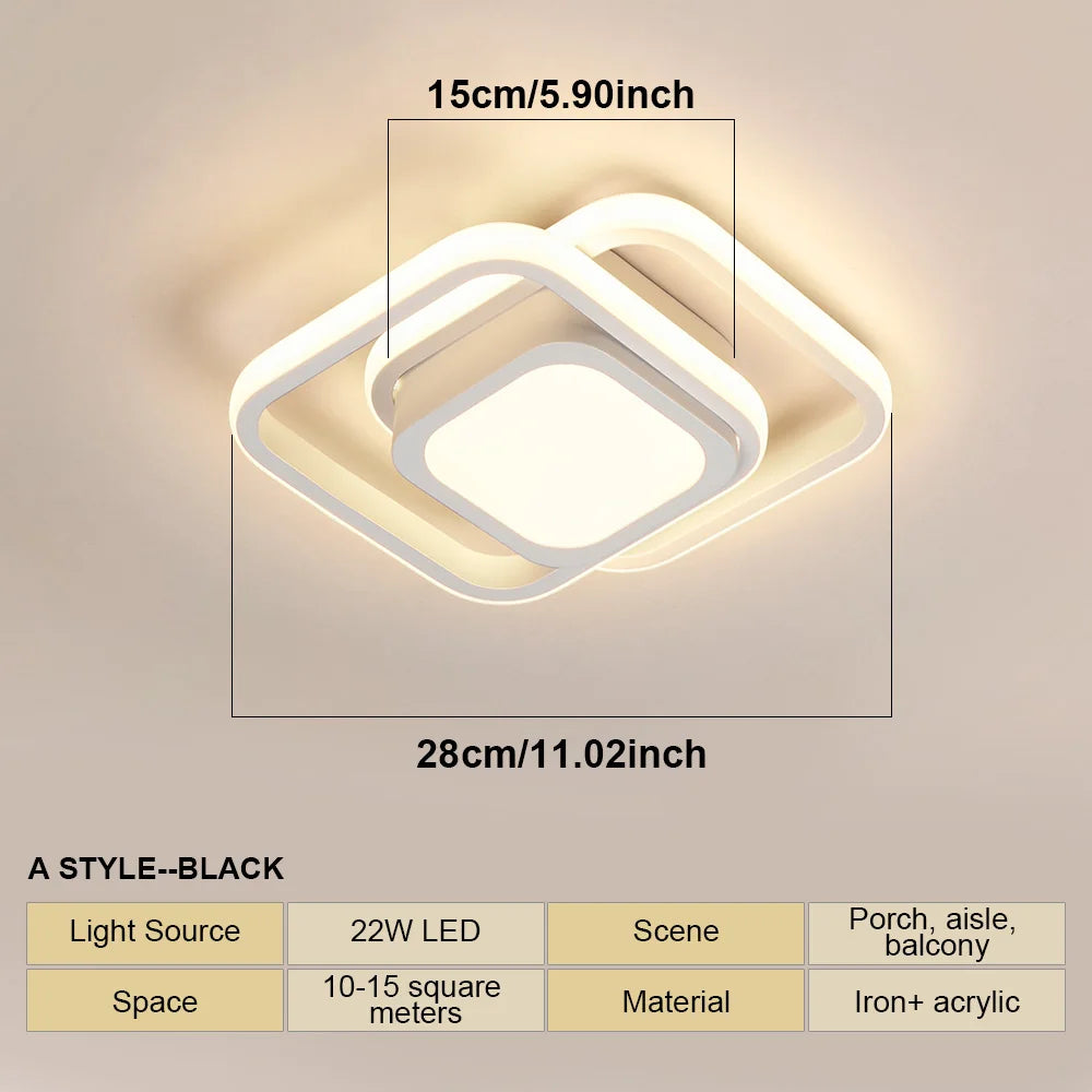 LED Aisle Ceiling Lights Modern Home Lighting Led Surface Mounted for Bedroom Living Room Corridor Light Balcony Lights