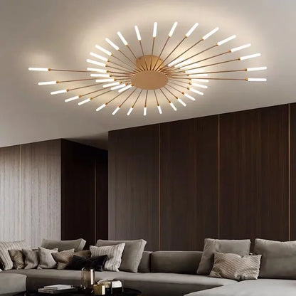 Modern Led Ceiling Chandelier Lights For Bedroom Living Room Minimalist Fireworks Led Ceiling Lamp Chandeliers Black