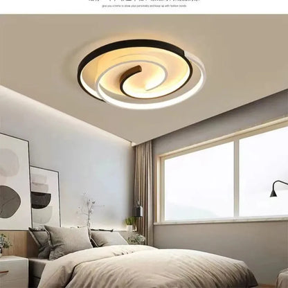 LED bedroom lamp simple modern ceiling lamp energy saving eye care extremely simple black and white creative room lighting lamps