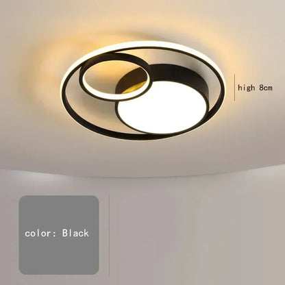 Nordic LED Master Bedroom Ceiling Light Modern Circular Dining Room Lighting Creative Iron Art Home Furnishing Decor Wall Lamps