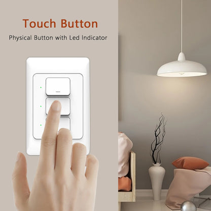 Tuya Zigbee3.0 Smart Wall Switch US AU Wall Push Button Physical Switches Smart Wireless Voice Remote Control Google Home Alexa