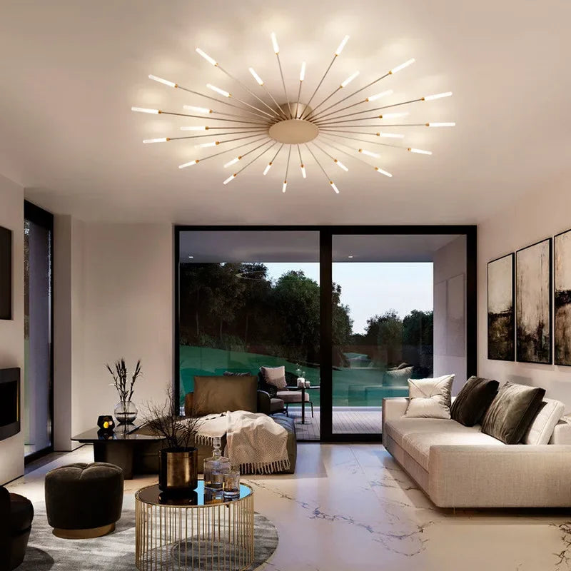 Firework Ceiling Lamp Chandelier New Aisle Led Light For Study Room Bedroom Villa Foyer Kitchen Indoor Fixture Celling Lustre