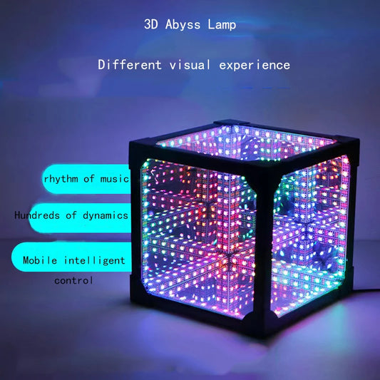 3D Cube Abyss Desktop Atmosphere Light Creative Cool and Colorful Decoration Night Light Gaming Portable Atmosphere Light