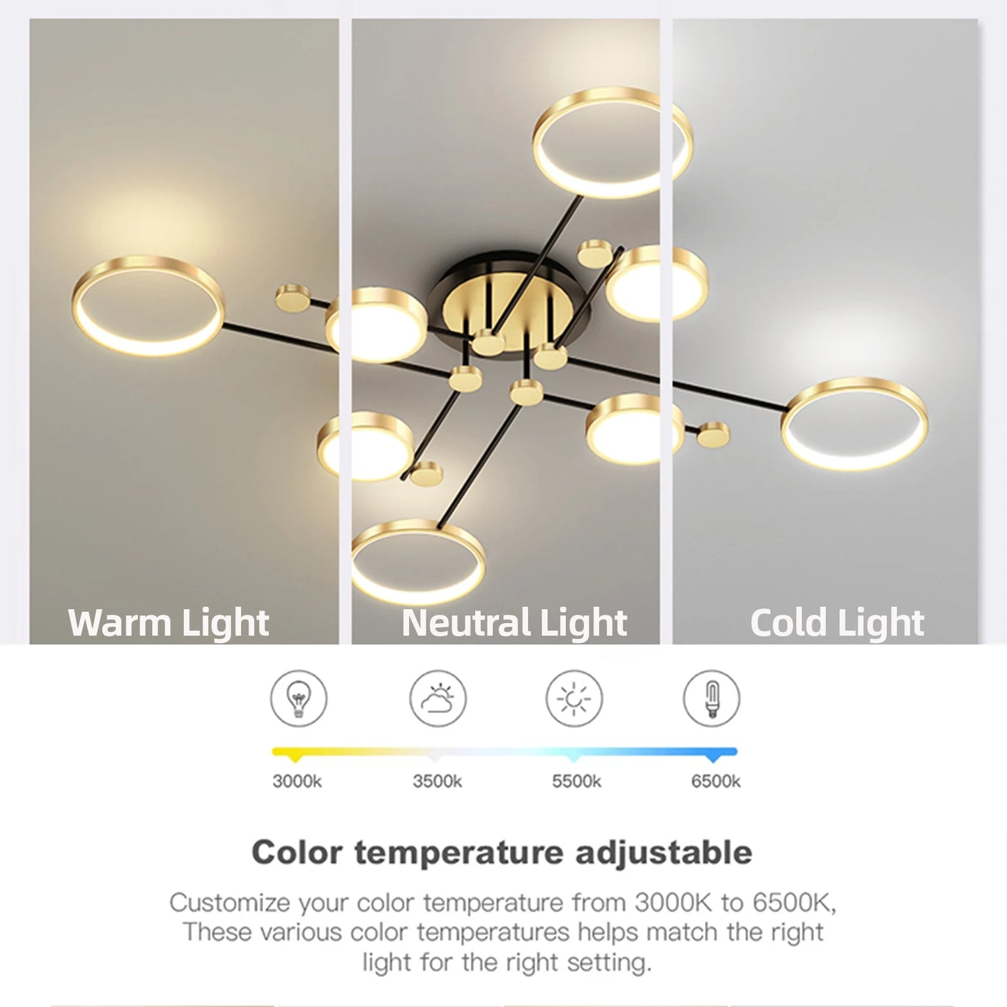 New Modern LED Chandelier Lighting For Living Room Bedroom Gold Ceiling hanging lamp Indoor Fixture Light Lustres ceiling light