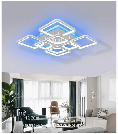 IRALAN Modern Led Ceiling Lights For Living Room Bedroom  Romance Led Ceiling Lamps White Acrylic  Indoor Decoration