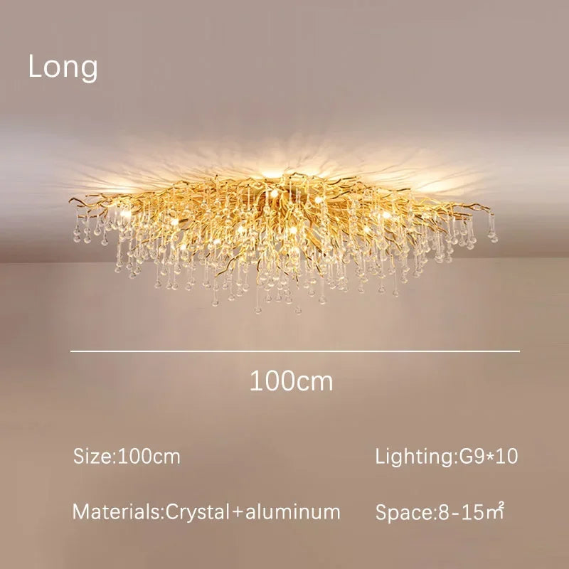 Ceiling Light Chandelier Modern Hotel Bedroom Dning Room Living Room Home Interior Glossy Led Gold Luxury Chandelier