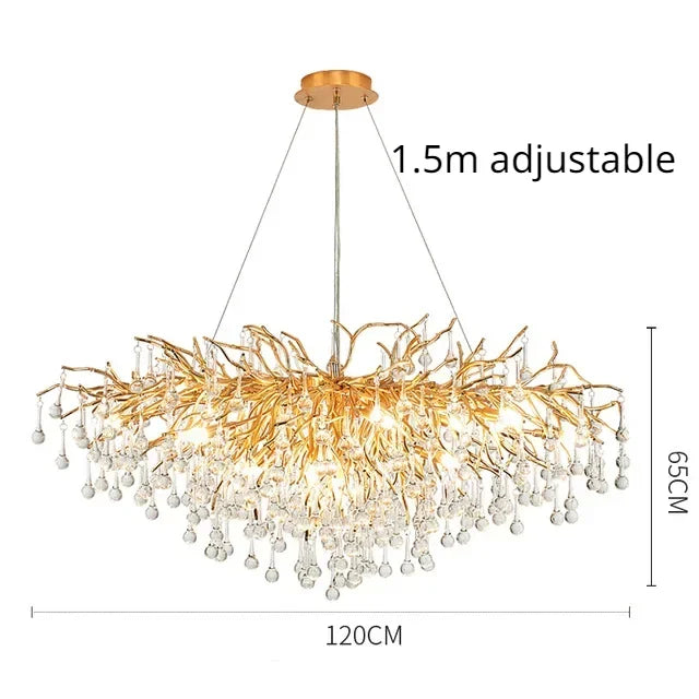 Ceiling Light Chandelier Modern Hotel Bedroom Dning Room Living Room Home Interior Glossy Led Gold Luxury Chandelier