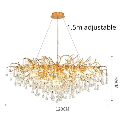 Ceiling Light Chandelier Modern Hotel Bedroom Dning Room Living Room Home Interior Glossy Led Gold Luxury Chandelier